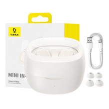 Belaidės ausinės Baseus Bowie WM02 TWS, Bluetooth 5.0 (baltos) OS