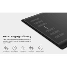 Graphics Tablet - HUION 1060 Inspiroy Plus 8192 Level Pen with 12 Hotkeys