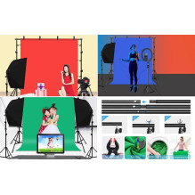 Photography backdrop and stand set 2x2m, RGB