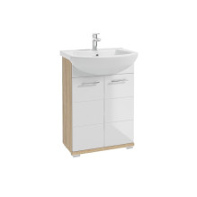 CABINET WASHBASIN BARI D60 WHITE / WOOD