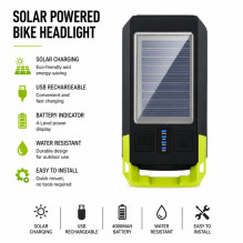 iLike Solar Powered Bike Headlight with 120dB Horn, USB Rechargeable, 1000LM LED Bicycle Front Light, 4000mAh Battery, E iLike Solar Powered Bike Headlight with 120dB Horn, USB Rechargeable, 1000LM LED Bicycle Front Light, 4000mAh Battery, E