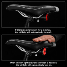 iLike Smart USB Rechargeable Bike Tail Light with Brake Sensor, 7 Lighting Modes, IPX5 Waterproof, Aluminum Bicycle Rear iLike Smart USB Rechargeable Bike Tail Light with Brake Sensor, 7 Lighting Modes, IPX5 Waterproof, Aluminum Bicycle Rear