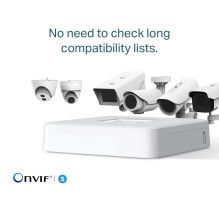 TINKLINIS VAIZDO ĮRAŠYMO ĮRAŠYMO ĮRAŠYMO ĮRENGINYS 4 KANALŲ / VIGI NVR1104H-4P TP-LINK