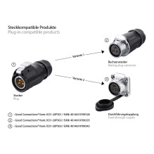 Good Connections Industrie-Stecker S1 - Power 3-Pin M20 Good Connections Industrie-Stecker S1 - Power 3-Pin M20