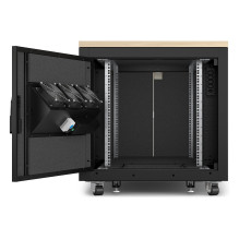 APC NetShelter - Schrank (vertikal) - schallisoliert - AC 100-230 V - Ahorn - 12U - 48.3 cm (19") - TAA-konform - f