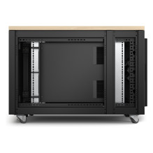 APC NetShelter - Schrank (vertikal) - schallisoliert - AC 100-230 V - Ahorn - 12U - 48.3 cm (19") - TAA-konform - f