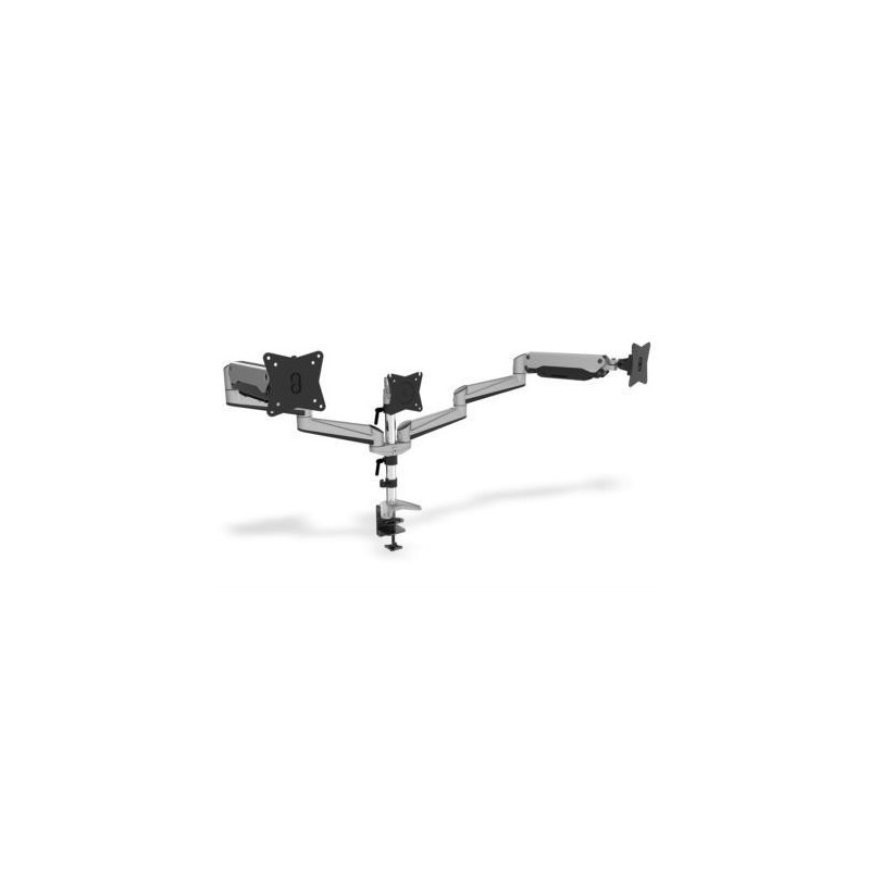 Clamb Mount for Monitors with Gas Spring 3xLCD 27'' adjustable and rotated 360
