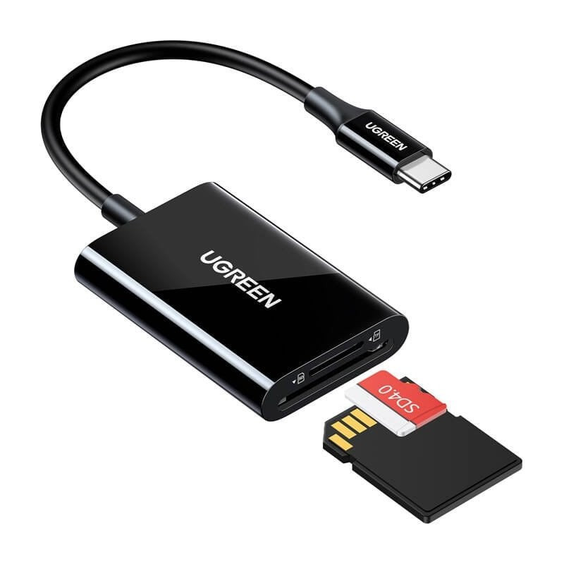 Karsu lasitajs SD microSD USB-C 3.1 melns