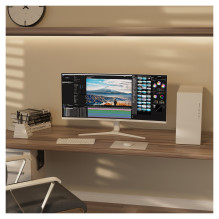 86,4cm / 34" (3440x1440) Japannext JN-IPS340UWQHD60C-C65W-HS-W 21:9 UWQHD IPS 5ms 60Hz HDMI DisplayPort USB VESA Sp