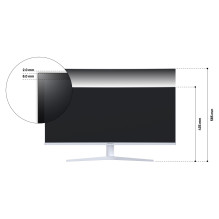 86,4cm / 34" (3440x1440) Japannext JN-IPS340UWQHD60C-C65W-HS-W 21:9 UWQHD IPS 5ms 60Hz HDMI DisplayPort USB VESA Sp