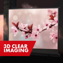 Maclean MC-211 Portable Projection Screen, Compact, Floor, 100", 4:3
