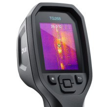 FLIR TG268 infraraudonųjų spindulių termometras nuo -25 iki +400 °C, juodas, įmontuotas LCD ekranas, 320 x 240 pikselių FLIR TG268 infraraudonųjų spindulių termometras nuo -25 iki +400 °C, juodas, įmontuotas LCD ekranas, 320 x 240 pikselių