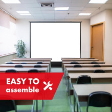 Maclean MC-211 Portable Projection Screen, Compact, Floor, 100", 4:3