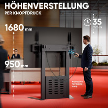 TV SET ACC FLOOR STAND / 55-100 / BLACK FPRO2L-40-B ONKRON TV SET ACC FLOOR STAND / 55-100 / BLACK FPRO2L-40-B ONKRON