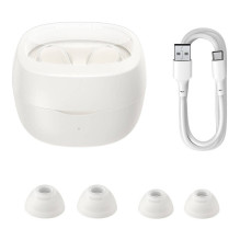Belaidės ausinės Baseus Bowie WM02 TWS, Bluetooth 5.0 (baltos) OS