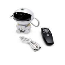HQ Sitting Astronaut Star Sky &amp; Nebula Projector with 360° Rotating Head and Remote Control White