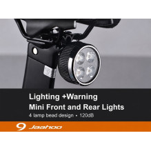 iLike USB Rechargeable 4-LED Bike Light Set - Front & Rear Bicycle Lights with 120dB Horn iLike USB Rechargeable 4-LED Bike Light Set - Front & Rear Bicycle Lights with 120dB Horn
