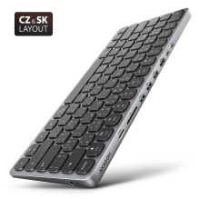 KEYBOARD + I / O HUB 9IN1 / 0.6M HMC-KB-US AXAGON KEYBOARD + I / O HUB 9IN1 / 0.6M HMC-KB-US AXAGON