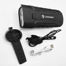 iLike JOHORSE Rechargeable Bike Light with 120dB Horn, USB Rechargeable LED Bicycle Headlight, High / Low Beam, IPX4 Wat iLike JOHORSE Rechargeable Bike Light with 120dB Horn, USB Rechargeable LED Bicycle Headlight, High / Low Beam, IPX4 Wat