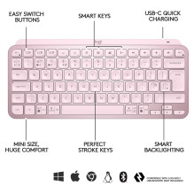 „Logitech Master MX Keys“ mini klaviatūra „Logitech Master MX Keys“ mini klaviatūra