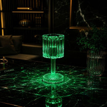 iLike Crystal Touch RGB LED Table Lamp with Bluetooth Speaker, Ambient Night Light &amp; Remote Control