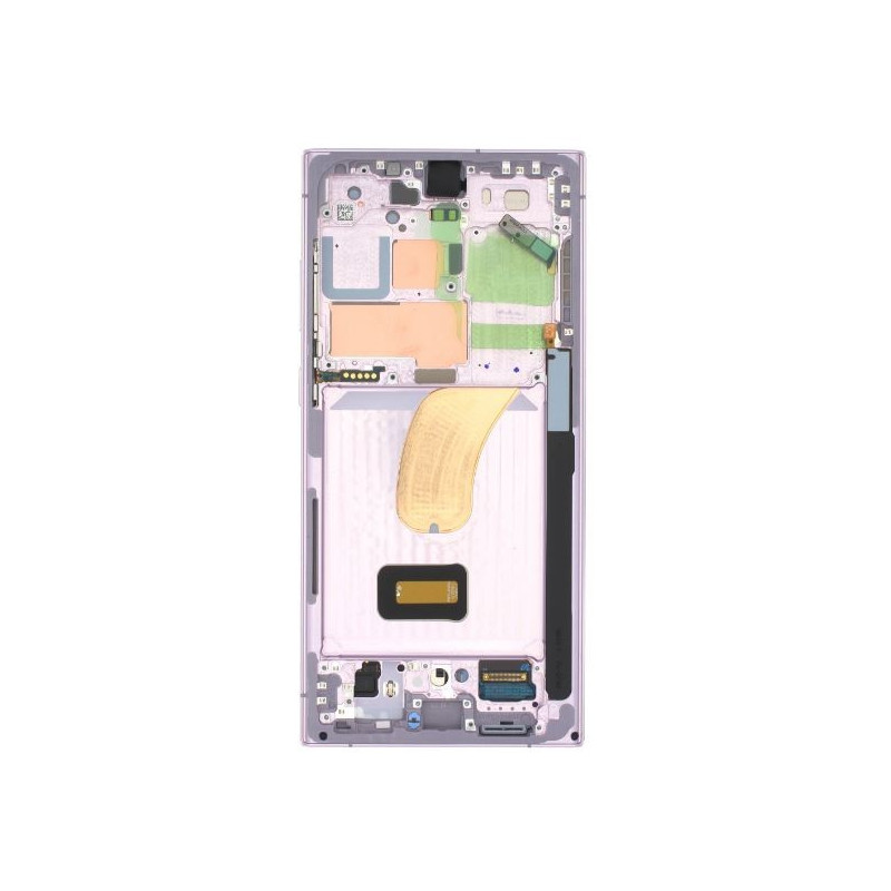LCD screen Samsung S918 S23 Ultra 5G with touch screen and frame Lavender original (service pack)