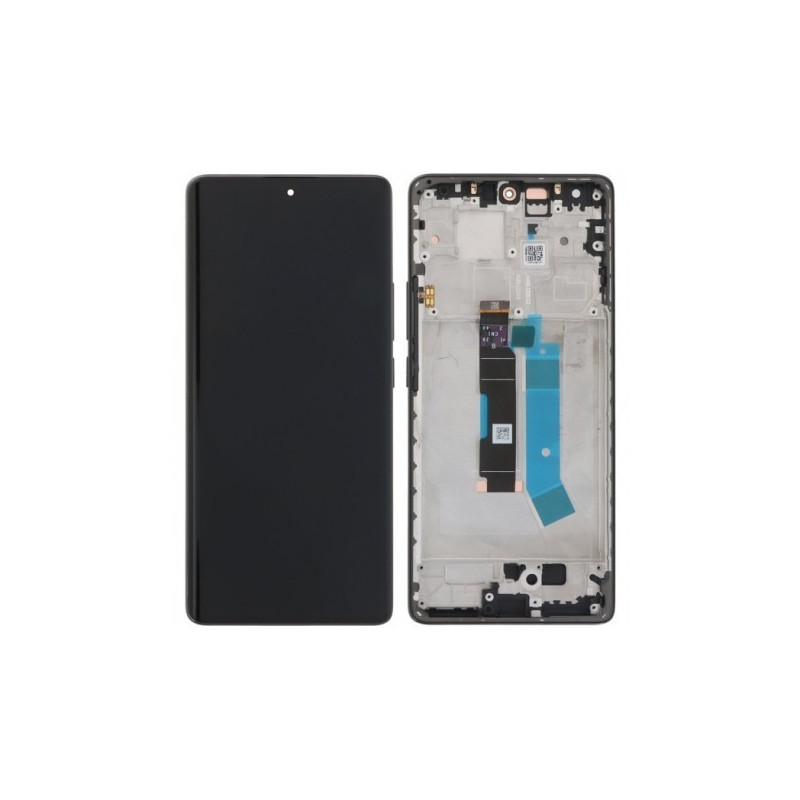 Ekranas Xiaomi Redmi Note 14 Pro 4G su lietimui jautriu stikliuku ir rėmeliu Black OLED
