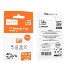 Atminties kortelė microSD 128GB, 10 klasė, UH-1, U3 V30 A2, Hoco, oranžinė Atminties kortelė microSD 128GB, 10 klasė, UH-1, U3 V30 A2, Hoco, oranžinė
