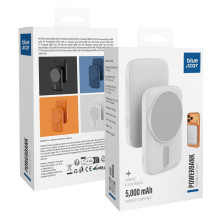 Powerbank compatible with MagSafe Blue Star Slim DG-P8 15W 5000 mAh biały Powerbank compatible with MagSafe Blue Star Slim DG-P8 15W 5000 mAh biały