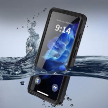 Dėklas, skirtas Samsung S26 ULTRA vandeniui atspariam korpusui MARS su metaliniu žiedu, juodas Dėklas, skirtas Samsung S26 ULTRA vandeniui atspariam korpusui MARS su metaliniu žiedu, juodas