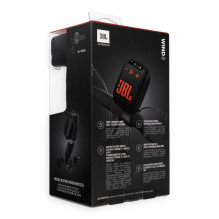 Belaidė kolonėlė JBL Wind 3 su laikikliu ant vairo, juodos ir oranžinės spalvos Belaidė kolonėlė JBL Wind 3 su laikikliu ant vairo, juodos ir oranžinės spalvos