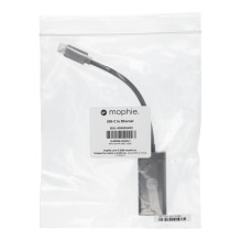 RJ45 Ethernet adapteris (lizdas) į C tipo (vyras), pilkas, „Mophie“ adapteris RJ45 Ethernet adapteris (lizdas) į C tipo (vyras), pilkas, „Mophie“ adapteris