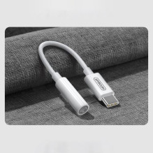 Joyroom Converter Type-C to 3.5mm Mini Jack Cable for Smartphones, White (SH-C1)