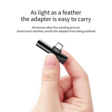 Baseus Converter L41 Type-C (input) for Type-C + 3.5 mm connector Black (CATL41-01)