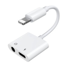 Joyroom Adapter Lightning to Lightning / 3.5mm Mini Jack, 0.12m, White (S-Y104) Joyroom Adapter Lightning to Lightning / 3.5mm Mini Jack, 0.12m, White (S-Y104)