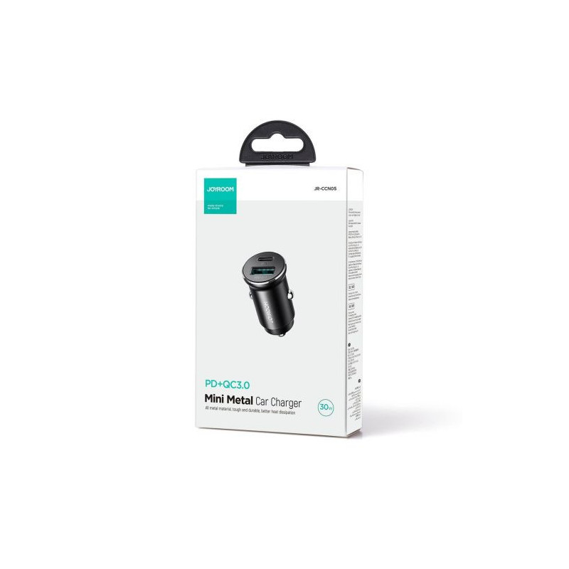 Joyroom Car Charger Mini, C+U, 30W, Black (JR-CCN05)
