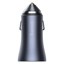 Baseus Car Charger Golden Contactor Pro Dual Quick Charger U+C, PD 3.0, QC 4+, SCP FCP AFC (with USB - Type C 1m cable) Baseus Car Charger Golden Contactor Pro Dual Quick Charger U+C, PD 3.0, QC 4+, SCP FCP AFC (with USB - Type C 1m cable)