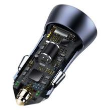 Baseus Car Charger Golden Contactor Pro Dual Quick Charger U+C, PD 3.0, QC 4+, SCP FCP AFC (with USB - Type C 1m cable) Baseus Car Charger Golden Contactor Pro Dual Quick Charger U+C, PD 3.0, QC 4+, SCP FCP AFC (with USB - Type C 1m cable)