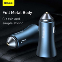 Baseus Car Charger Golden Contactor Pro Dual Quick Charger U+C, PD 3.0, QC 4+, SCP FCP AFC (with Type-C - Lightning 1m B Baseus Car Charger Golden Contactor Pro Dual Quick Charger U+C, PD 3.0, QC 4+, SCP FCP AFC (with Type-C - Lightning 1m B