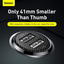 Baseus Car Charger Grain Pro Dual USB 4.8A Black (CCALLP-01) Baseus Car Charger Grain Pro Dual USB 4.8A Black (CCALLP-01)