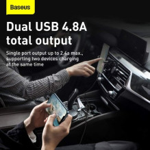 Baseus Car Charger Grain Pro Dual USB 4.8A Black (CCALLP-01) Baseus Car Charger Grain Pro Dual USB 4.8A Black (CCALLP-01)