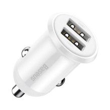 Baseus Car Charger Grain Pro Dual USB 4.8A White (CCALLP-02) Baseus Car Charger Grain Pro Dual USB 4.8A White (CCALLP-02)