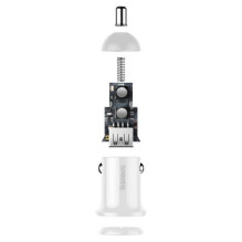 Baseus Car Charger Grain Pro Dual USB 4.8A White (CCALLP-02) Baseus Car Charger Grain Pro Dual USB 4.8A White (CCALLP-02)