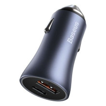Baseus Car Charger Golden Contactor Pro Dual Quick Charger U+C, PD 3.0, QC 4+, SCP FCP AFC (With Type-C - Lightning 1m B Baseus Car Charger Golden Contactor Pro Dual Quick Charger U+C, PD 3.0, QC 4+, SCP FCP AFC (With Type-C - Lightning 1m B