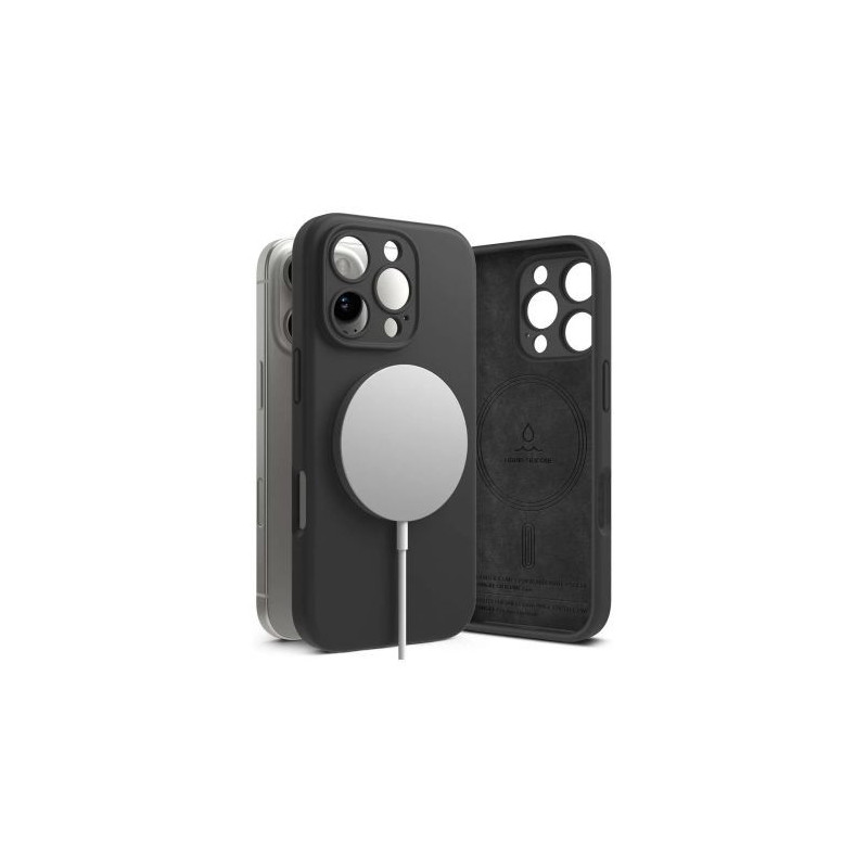Ringke iPhone 16 Pro Case Silicone Magnetic Black