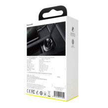 Baseus Car Charger Digital Display Dual USB 4.8A 24W Gray (CCBX-0G) Baseus Car Charger Digital Display Dual USB 4.8A 24W Gray (CCBX-0G)