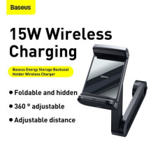 Baseus Car Mount Wireless Charger Energy Storage Backseat phone holder 15W Black (WXHZ-01) Baseus Car Mount Wireless Charger Energy Storage Backseat phone holder 15W Black (WXHZ-01)