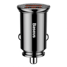 Baseus Car Charger Circular Plastic A+A Dual Quick Charge 3.0 30W Black (CCALL-YD01) Baseus Car Charger Circular Plastic A+A Dual Quick Charge 3.0 30W Black (CCALL-YD01)
