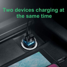 Baseus Car Charger Circular Plastic A+A Dual Quick Charge 3.0 30W Black (CCALL-YD01) Baseus Car Charger Circular Plastic A+A Dual Quick Charge 3.0 30W Black (CCALL-YD01)