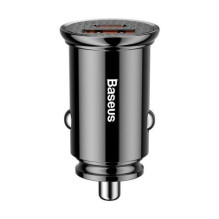 Baseus Car Charger Circular Plastic A+C PPS PD3.0 + QC4.0 + 30W Black (CCALL-YS01) Baseus Car Charger Circular Plastic A+C PPS PD3.0 + QC4.0 + 30W Black (CCALL-YS01)